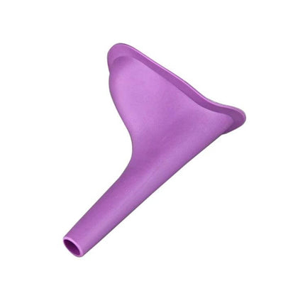 Portable Silicone Female Urinal For Travel And Camping - purple flexible silicone funnel for hands-free, hygienic outdoor and travel use