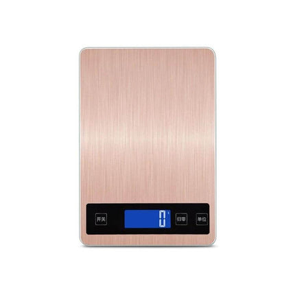 Portable USB Kitchen Scale For Precise Cooking And Baking - rose gold compact digital scale with LED display, 3g minimum, up to 5/10/15kg capacity