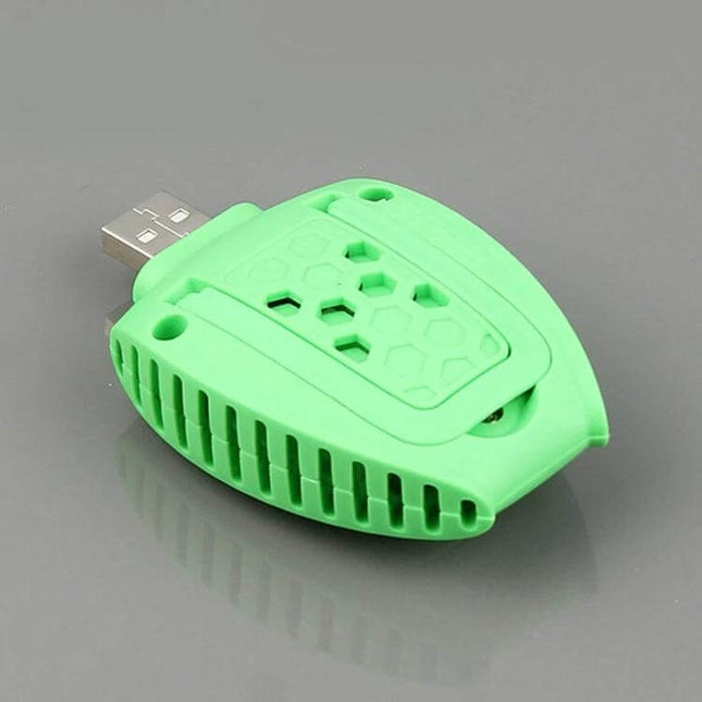 Portable USB Mosquito Killer for Indoor and Outdoor Use compact green USB-powered device for desk, camping, and nightstand