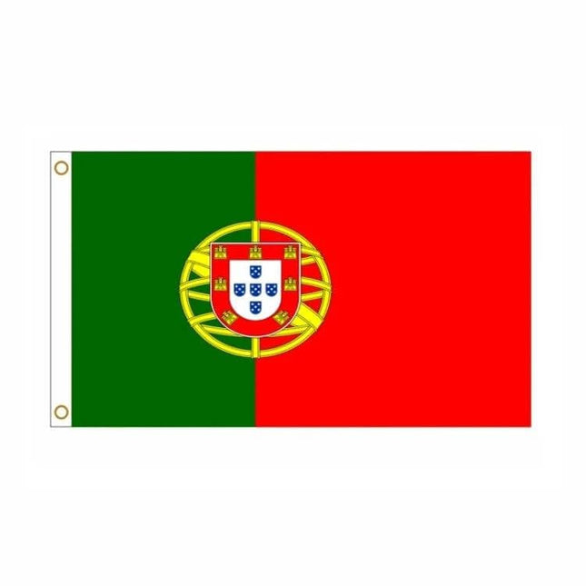 Portugal Flag 90x150cm For Indoor And Outdoor Display - double-sided polyester flag for wall or pole use, vivid national colors