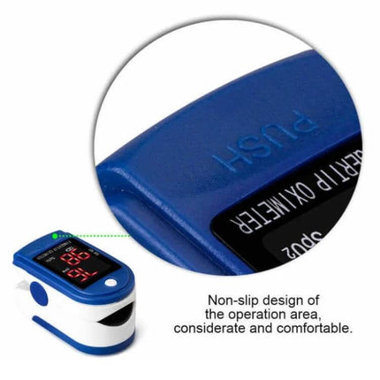 Precision Finger Pulse Oximeter For Blood Oxygen Monitoring compact fingertip device with red LED nixie-tube style display showing SpO2 and pulse rate
