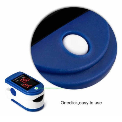 Precision Finger Pulse Oximeter For Blood Oxygen Monitoring - compact fingertip oximeter with red LED nixie-tube style display, one-click easy-to-use design
