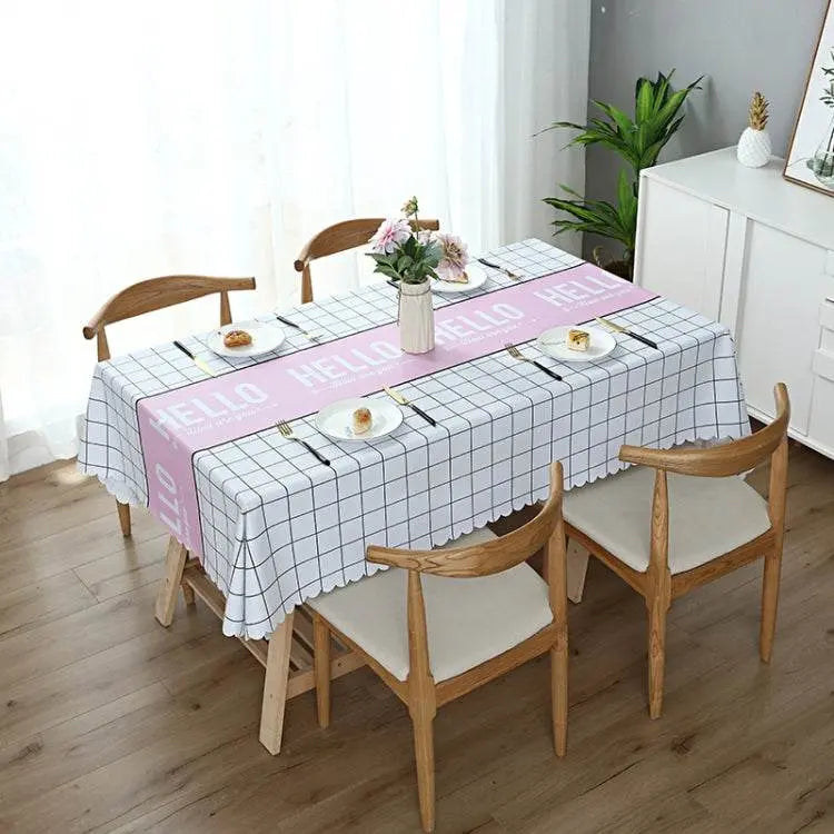 Printinging Coffee Dining Table Cloth PVC Waterproof Oilproof 