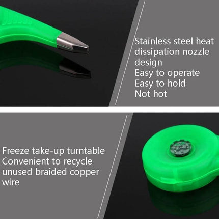 ProsKit Anti Scalding Tin Solder Sucker Wire Tape For Circuit Repair compact solder wick with stainless steel nozzle and green handle