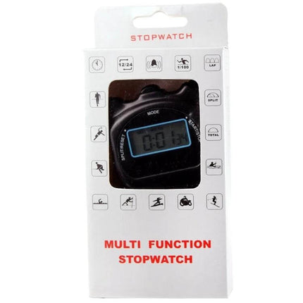 PS50 Stopwatch With Strap For Everyday Sports Timing - compact digital multi-function stopwatch with strap in retail packaging