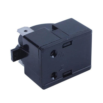 PTC Starter Relay for Refrigerator Use, 3-Pin Connection - black plastic 3-pin compressor start relay replacement