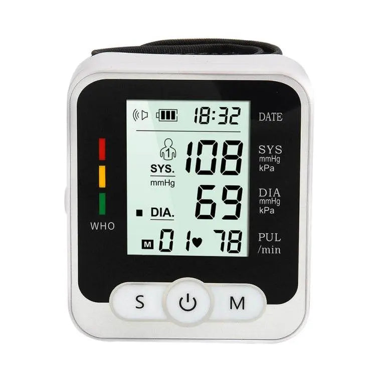 RAK189 Household Electronic Blood Pressure Measuring Device Wrist Sphygmomanometer with Voice Option