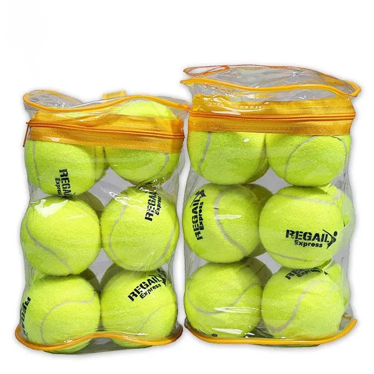 REGAIL 12 PCS Tennis Training Ball with Ball Bag Set Bundle