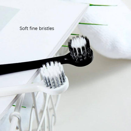 Raoyi Spiral Toothbrush Small Round Head For Daily Use - black and white small round-head toothbrushes with spiral bristles for gentle daily cleaning