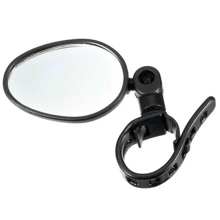 Rearview Mirror for Mountain Bike, 360 Degree Rotation - glass lens with ABS housing, adjustable bar-mount bike mirror for climbs and city rides