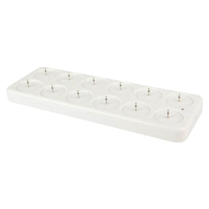 Rechargeable LED Decoration Light With Charging Board And Warm EU Plug - white 10-slot charging board for wax-free LED candles
