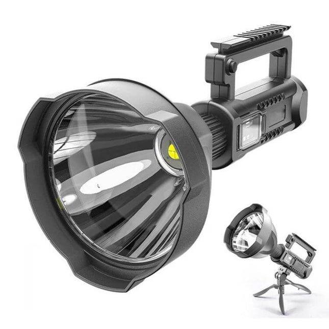 Rechargeable Outdoor LED Flashlight For Camping And Emergencies compact 10W P50 LED with 8000mAh runtime and four modes