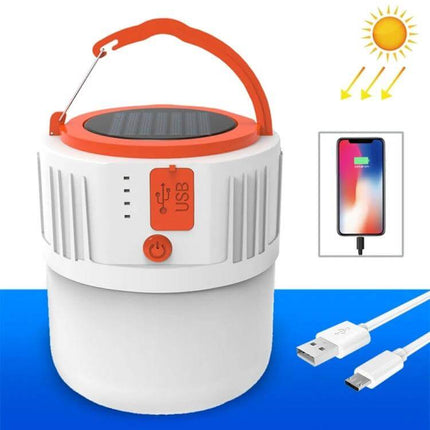 Rechargeable Solar LED Emergency Light For Home And Outdoor Use compact USB and solar charging lantern with 18650 battery and 5730 LED array