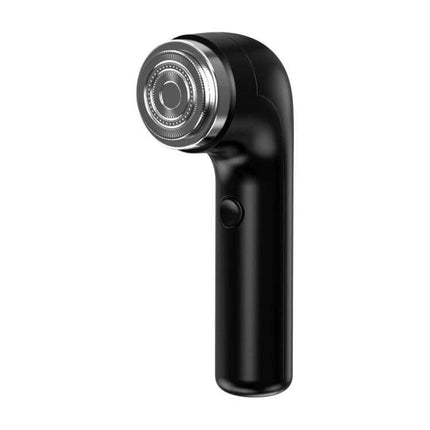 Rechargeable Travel Electric Shaver With Floating Head in sleek black with Type-C charging and ultra-thin 0.1mm knife net for precise travel grooming
