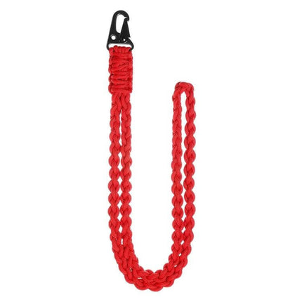 Red Outdoor Paratrooper Rope Lanyard, 56cm Multifunctional - red 56cm braided nylon with metal eagle hook for outdoor use