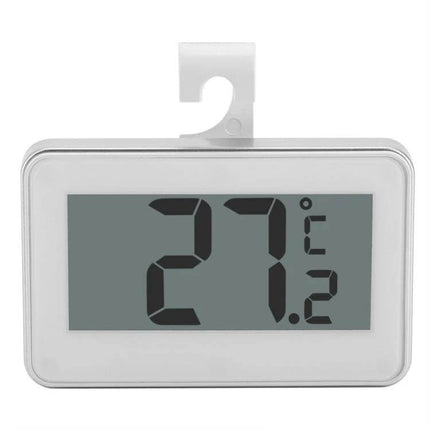 Refrigerator Thermometer Large LCD Display for Kitchen Use - compact ABS fridge freezer thermometer shows current, max and min temps