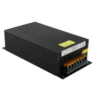 Regulated DC Power Supply Compact for Home Appliances - compact black iron enclosure, wide AC 100–240V input, stable 0–12V DC output for hobby electronics