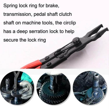 Reinforced Flat Circlip Pliers Flat-Mouth For Snap Ring Install – spring-assisted flat-mouth pliers for brake, transmission and clutch circlips