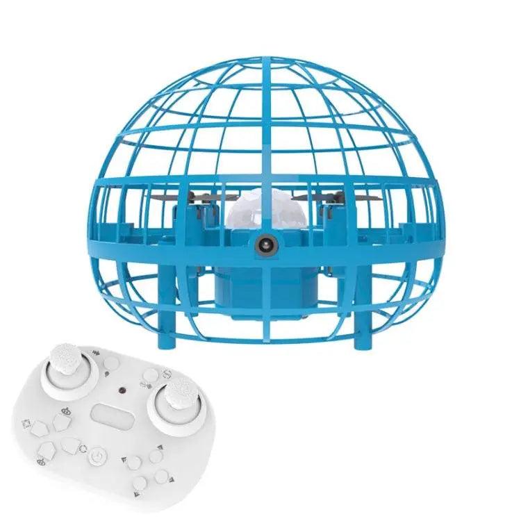 Remote Stunt Suspended Ball Induction Four-Axis Aircraft Toy For Children, Blue, White