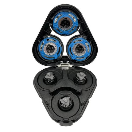 Replacement Blade Head for Electric Shaver Easy to Install - three-head replacement blade set in triangular plastic case for S-series shavers
