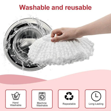 Replacement Microfiber Mop Pad for Vileda and O Cedar EasyWring - washable reusable white replacement pad for spin mop