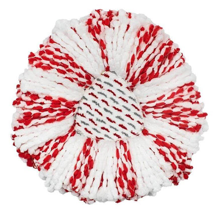 Replacement Microfiber Mop Pad for Vileda and O Cedar EasyWring - red white round replacement mop head for spin mop
