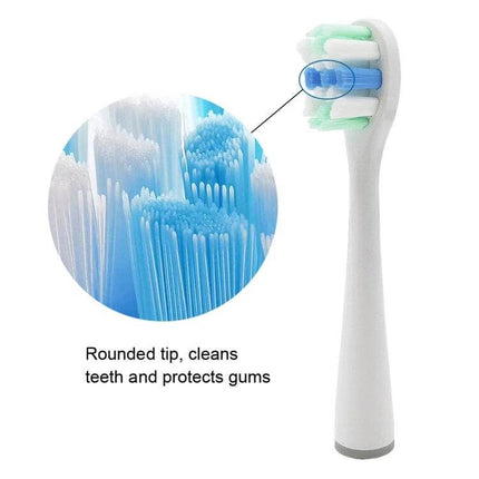Replacement Toothbrush Heads Sensitive Care Daily Cleaning replacement brush head with DuPont bristles, rounded tip for gentle gum protection and surface stain removal