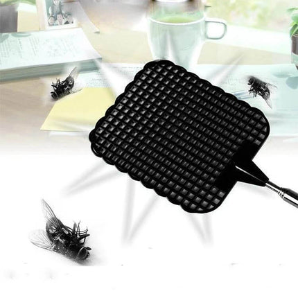 Retractable Fly Swatter For Everyday Home Use Patio - black retractable swatter with extendable shaft for patio and kitchen fly control