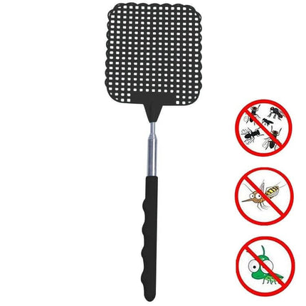 Retractable Fly Swatter For Everyday Home Use Patio – stainless steel & ABS retractable swatter 28–73cm for patio, kitchen, camping fly control