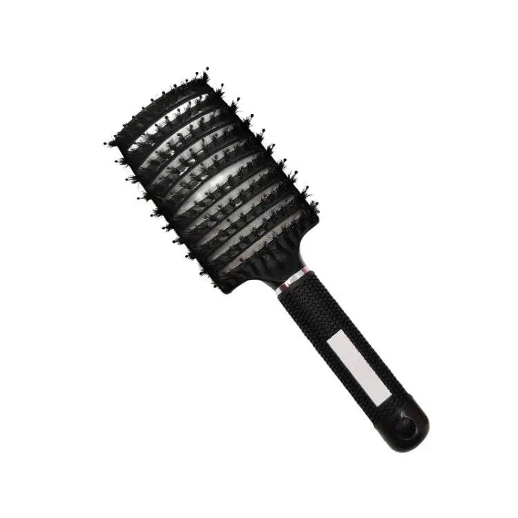 Retro Boar Bristles Big Curved Comb for Curly Hair Care