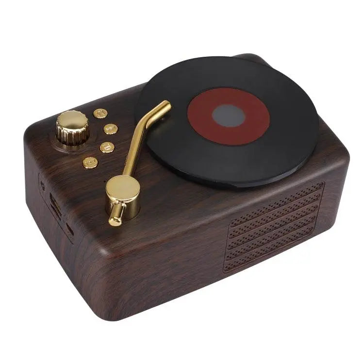 Retro Style Bluetooth Speaker T12 Brown with FM Antenna