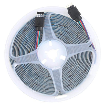 RGB LED Strip Lights IP65 Waterproof For Indoor Outdoor Decor rolled 20m reel with 4-pin connector for patio garden accent lighting