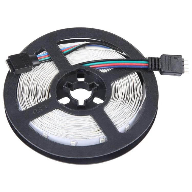 RGB LED Rope Light 5m For Ambient Home Lighting Easy DIY Accent - 5m SMD-2030 reel with RGB connector and self-adhesive backing