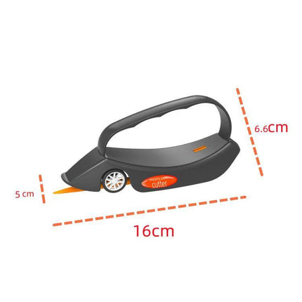 Roll Wrapping Paper Cutter With Handle For Gift Wrap compact hand cutter with replaceable blades and wheel for clean straight cuts (16cm)