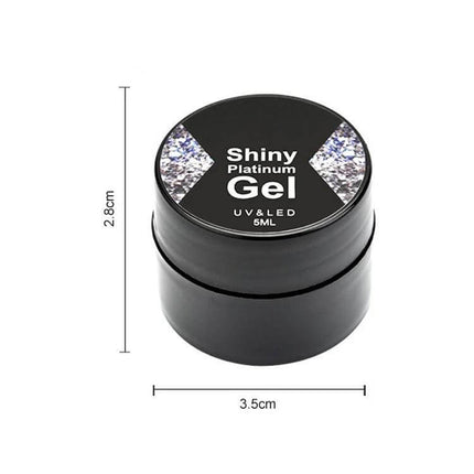Rosalind Gel Platinum Nail Polish For DIY Manicure - 5ml shiny platinum gel jar for at-home UV/LED curing, ideal for DIY manicures and nail art