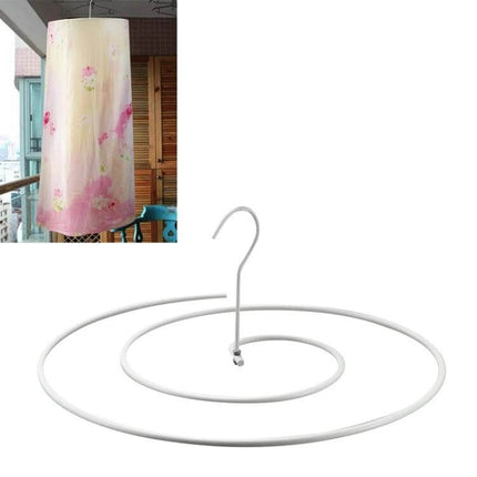 Round Balcony Spiral Drying Rack, 2.2m For Sheets And Duvet Covers - white wrought iron spiral hanger for balcony drying of sheets and duvet covers
