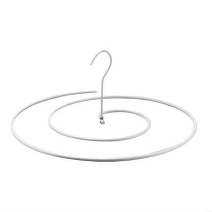 Round Balcony Spiral Drying Rack, 2.2m For Sheets And Duvet Covers - white round spiral hanger for balcony drying