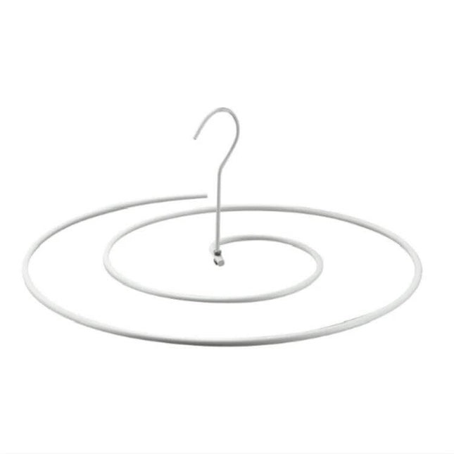 Round Balcony Spiral Drying Rack, 2.2m For Sheets And Duvet Covers - white round spiral hanger for balcony drying
