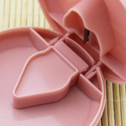 Round Plastic Pill Box With Dustproof Seal 7x2 Cm Portable - pink round travel pill box with sealed compartments
