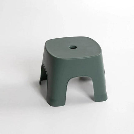 Row Stool for Bathroom and Living Use, Adult and Child Sizes - compact green PVC step stool, stackable, child and adult sizes, sink and low countertop aid