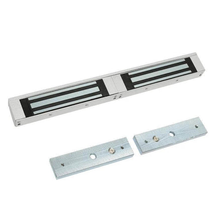 Fail-Safe Magnetic Lock for Securing Wooden and Glass Doors stainless steel dual magnetic lock with mounting plates
