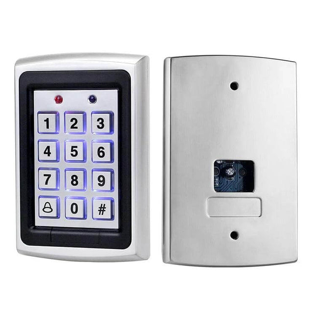 Keypad Access Control System for Secure External Entry with illuminated numeric keypad and proximity reader for up to 500 users