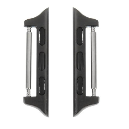 Apple Watch 42mm Metal Strap Connector Adapters Pair Black