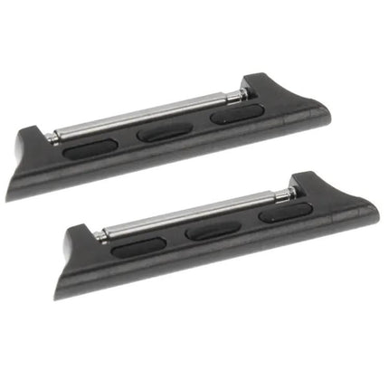Apple Watch 42mm Metal Strap Connector Adapters Pair Black