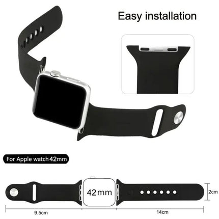 Apple Watch 42mm Sport Rubber Band With Pin-and-Tuck Closure