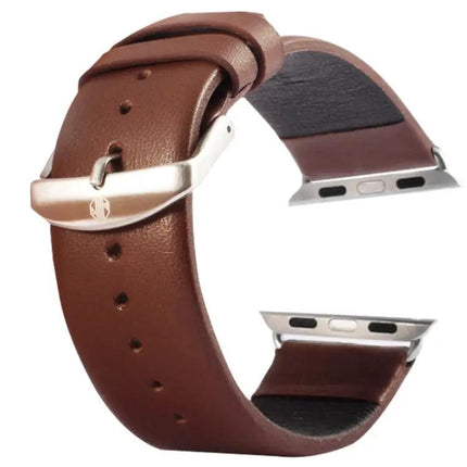Kakapi Leather Apple Watch Band 42mm Brushed Buckle