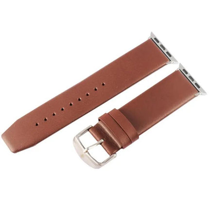 Kakapi Leather Apple Watch Band 42mm Brushed Buckle
