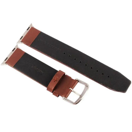 Kakapi Leather Apple Watch Band 42mm Brushed Buckle