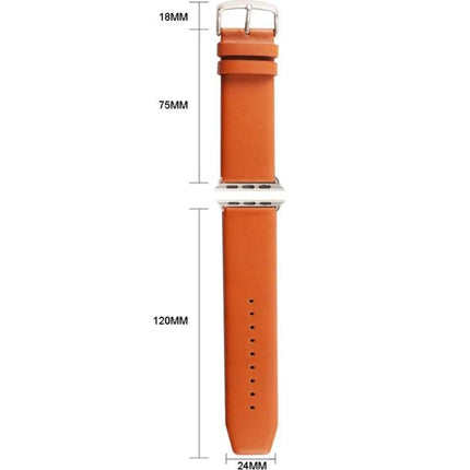 Kakapi Leather Apple Watch Band 42mm Brushed Buckle