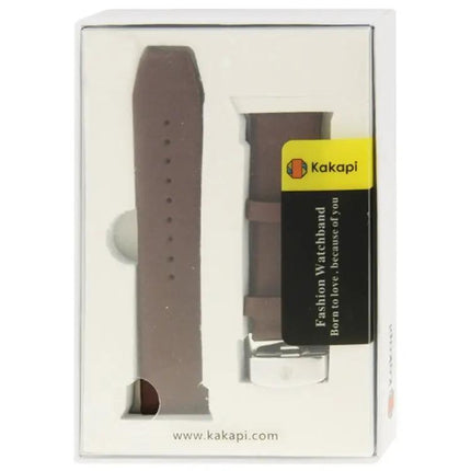 Kakapi Leather Apple Watch Band 42mm Brushed Buckle